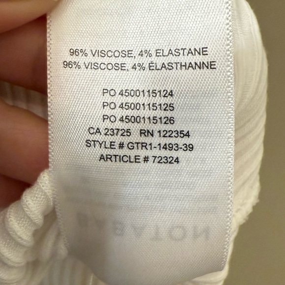 Aritzia Babaton Lido Ribbed Bodysuit in white size XS - Picture 9 of 10